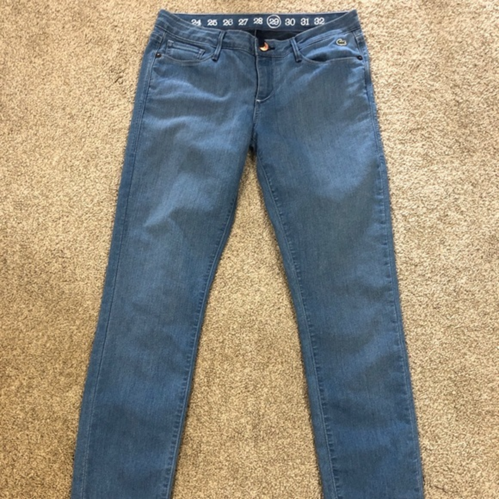 Earnest Sewn Lacoste Jeans Women’s 29 Blue Light‎ Wash Tapered Denim